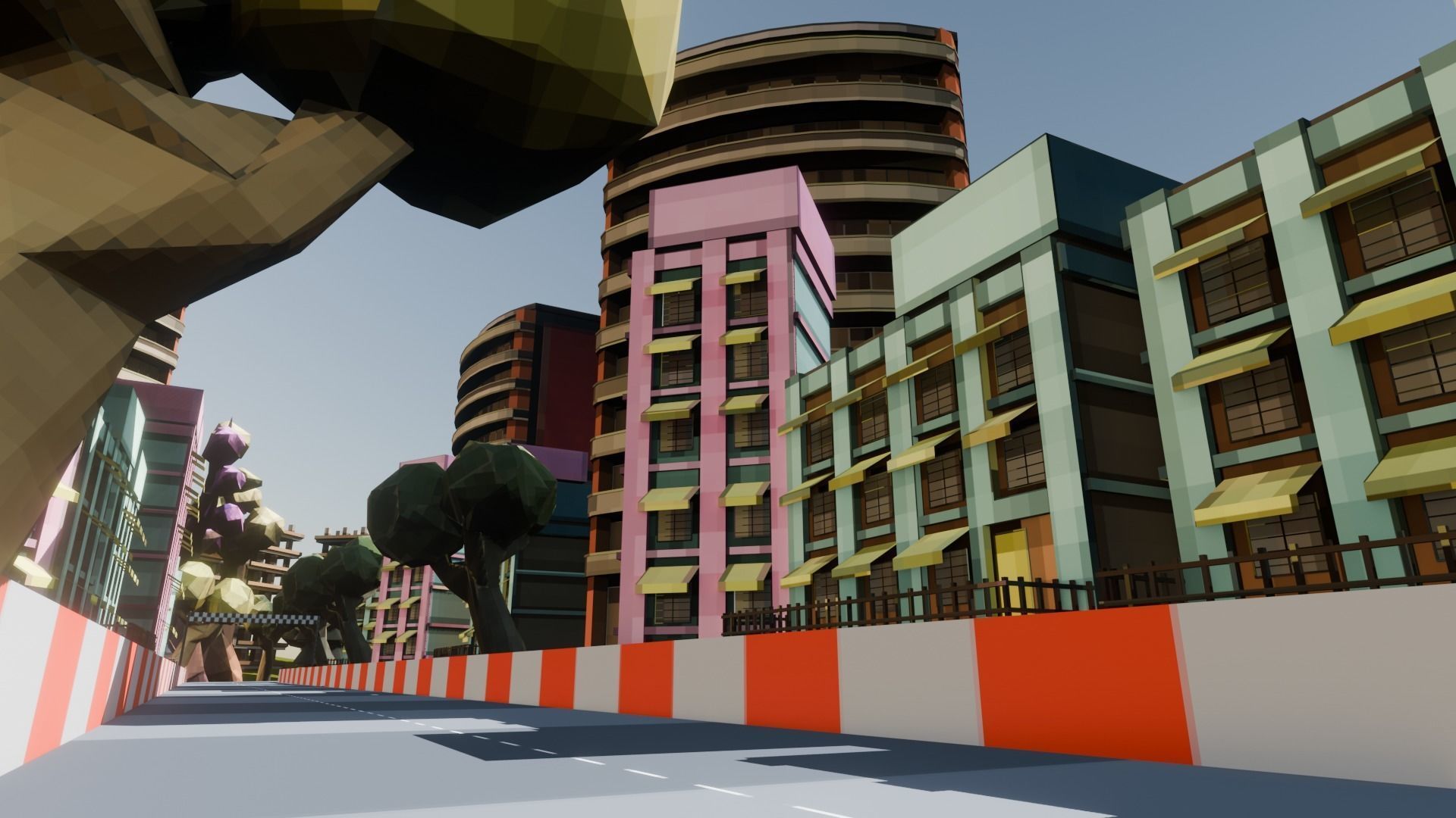 Low Poly Racing Track Low-poly 3D model_3