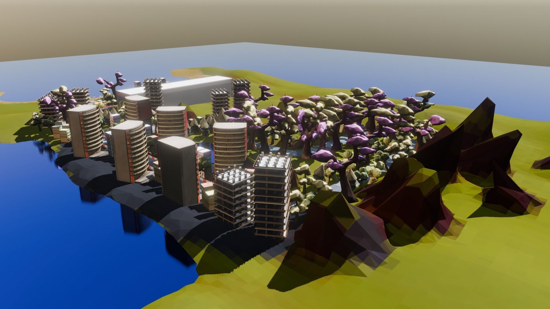 Low Poly Racing Track Low-poly 3D model_23