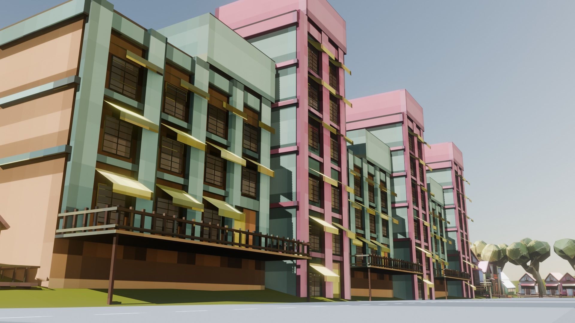 Low Poly Racing Track Low-poly 3D model_2