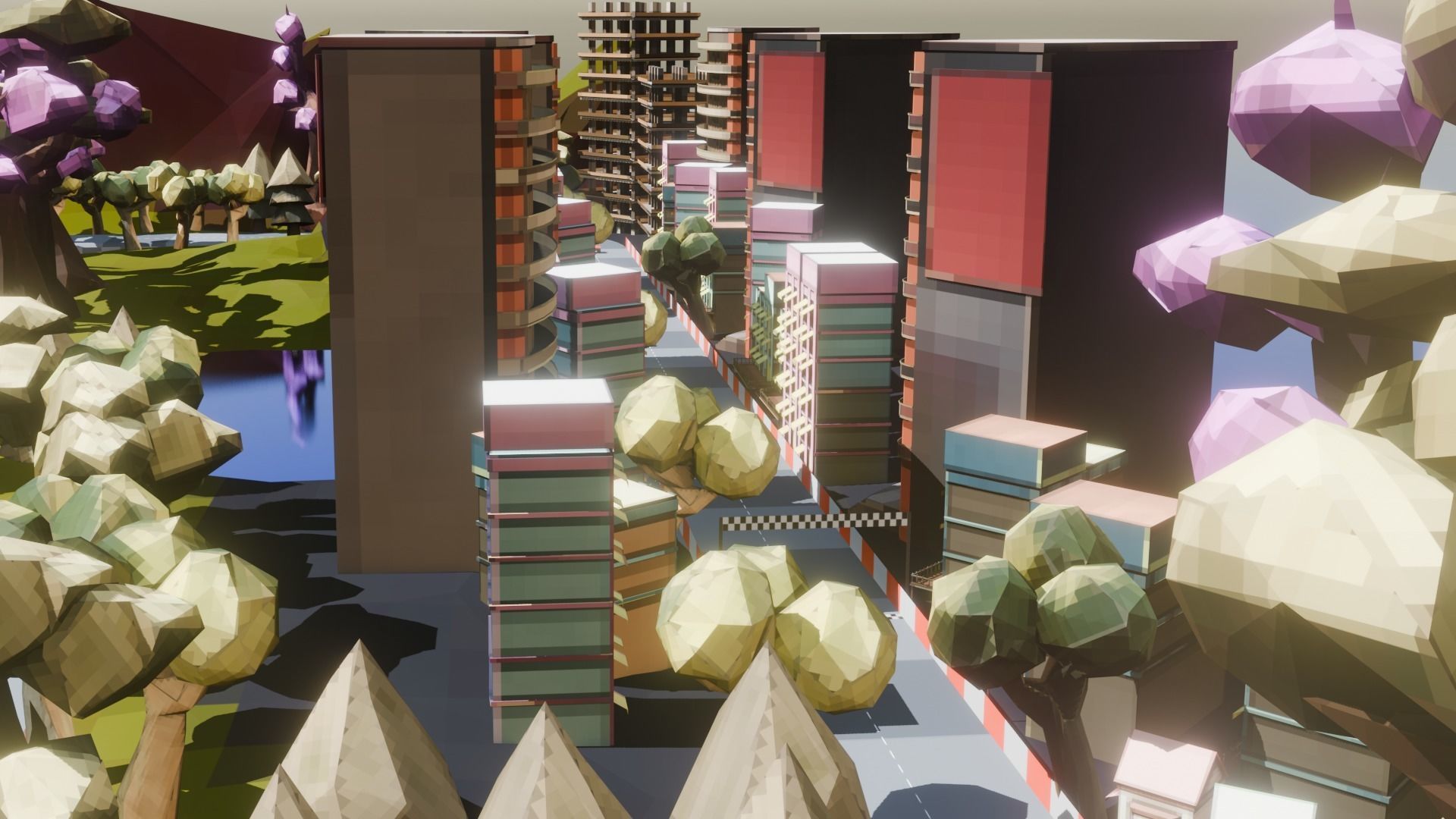 Low Poly Racing Track Low-poly 3D model_8