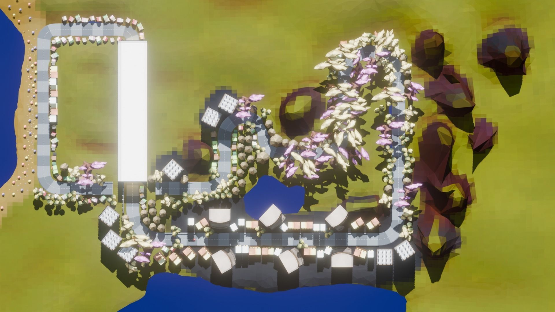 Low Poly Racing Track Low-poly 3D model_21