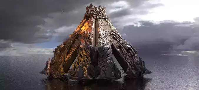 Dantes Hell pyramid monolith sides 