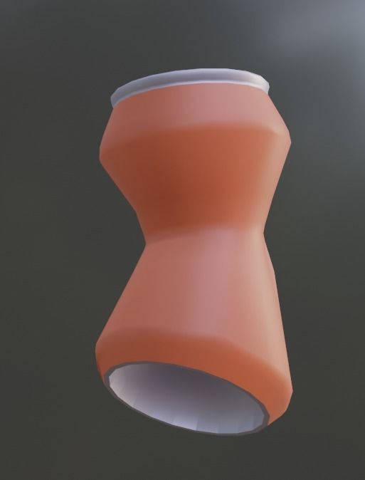 Crushed Tin Can Low-poly 3D model_1