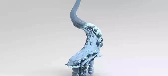asteroid moon mushroom 3D model