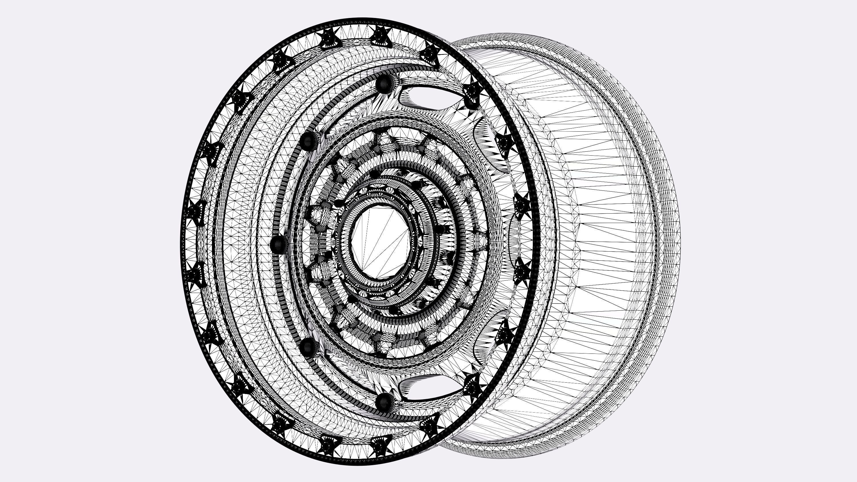 Tank Wheels M2 3D model_14