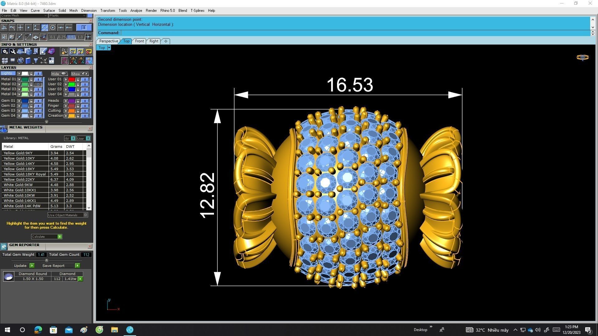 A7460 Diamond Charm Women Bracelets 3D Model 3D print model_5