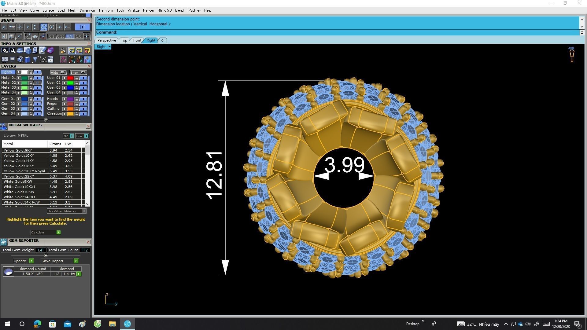 A7460 Diamond Charm Women Bracelets 3D Model 3D print model_6