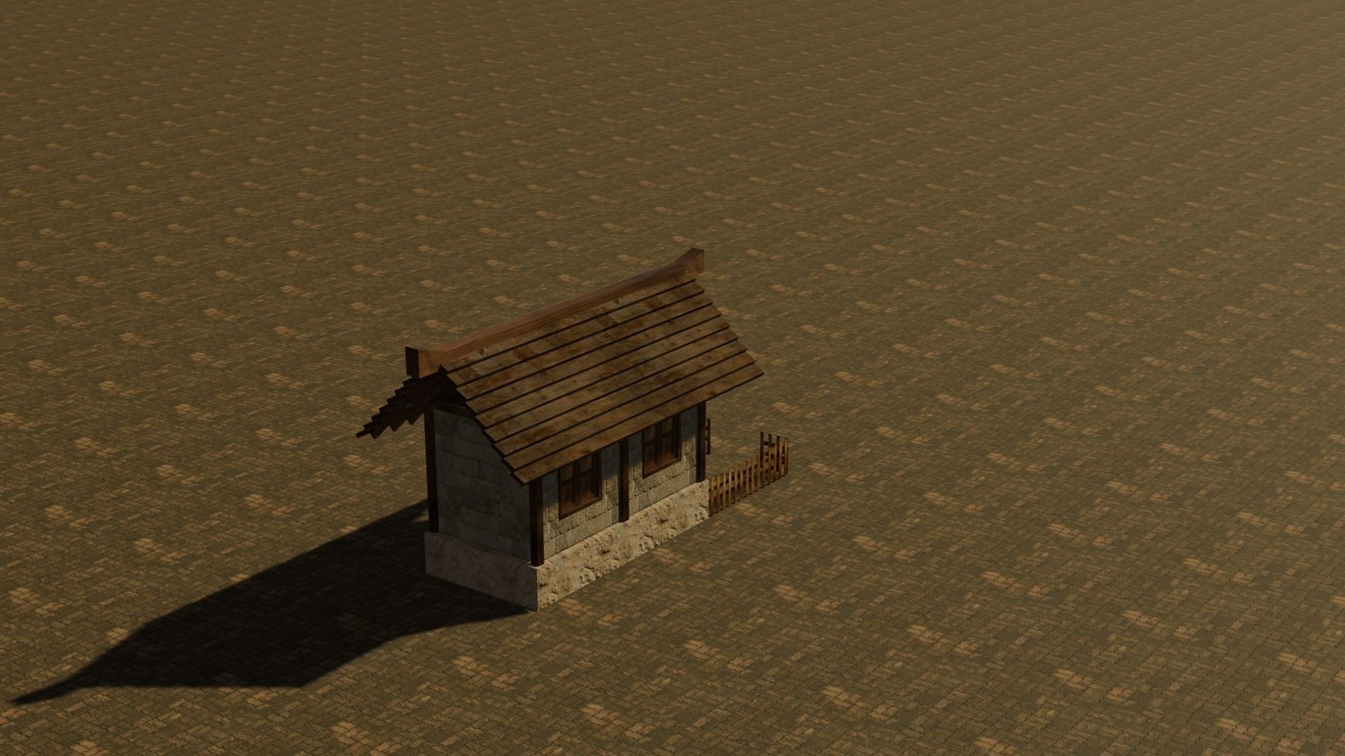 Medieval House 23 Free low-poly 3D model_7