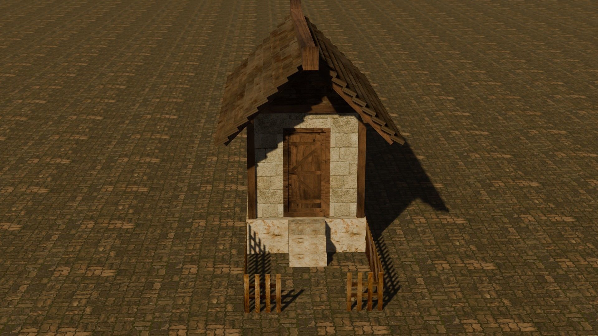 Medieval House 23 Free low-poly 3D model_1