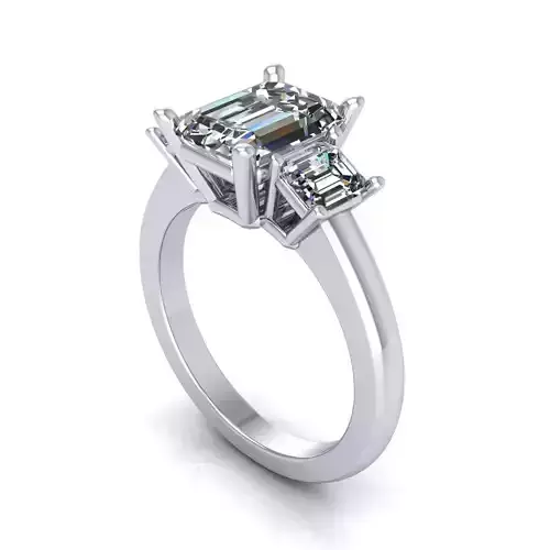 Three-stone Diamond Wedding Ring R2