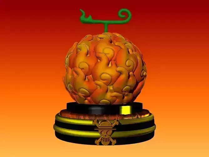 FRUTA DEL DIABLO MERA MERA PORTGAS D ACE ONE PIECE LUFFY 3D print model