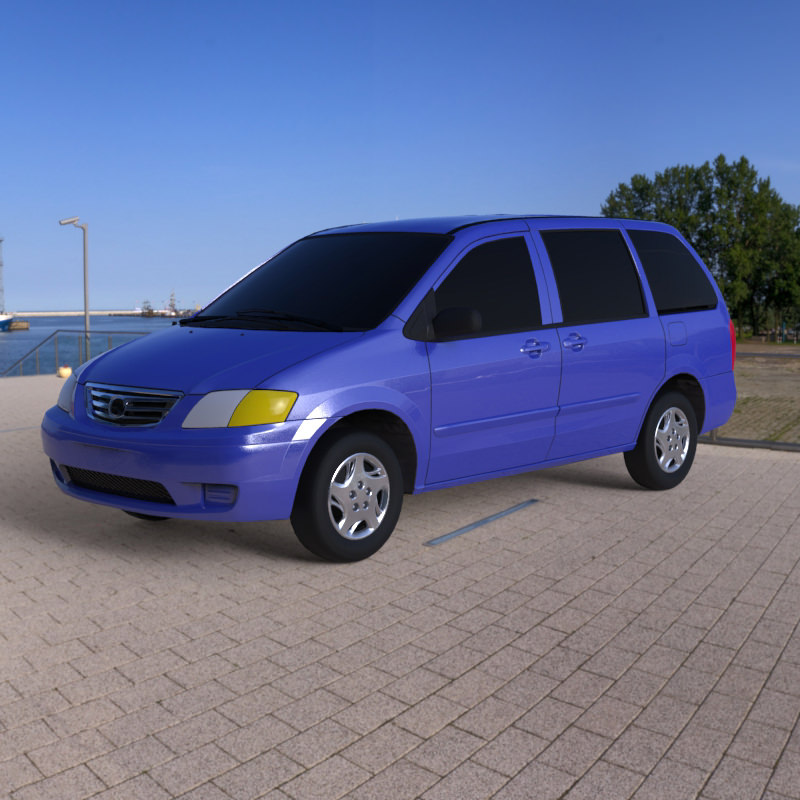 Mazda Mpv 2000 Cgtrader Mazda Mpv 2000 Model Obj Mtl Pdf 2