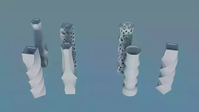 7 vases for sale 3D print model