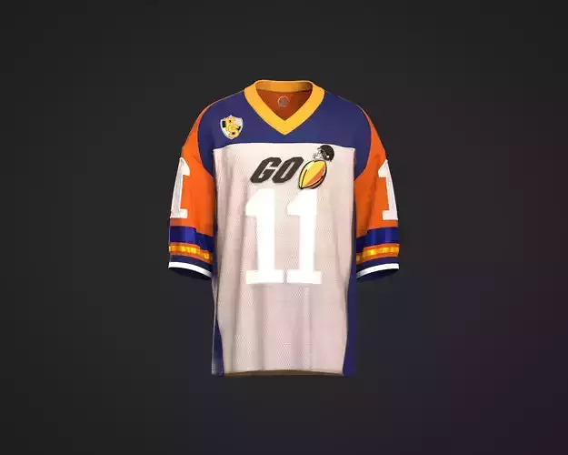 Mens Flag Football jersey with graphics cut and sew Detailing 