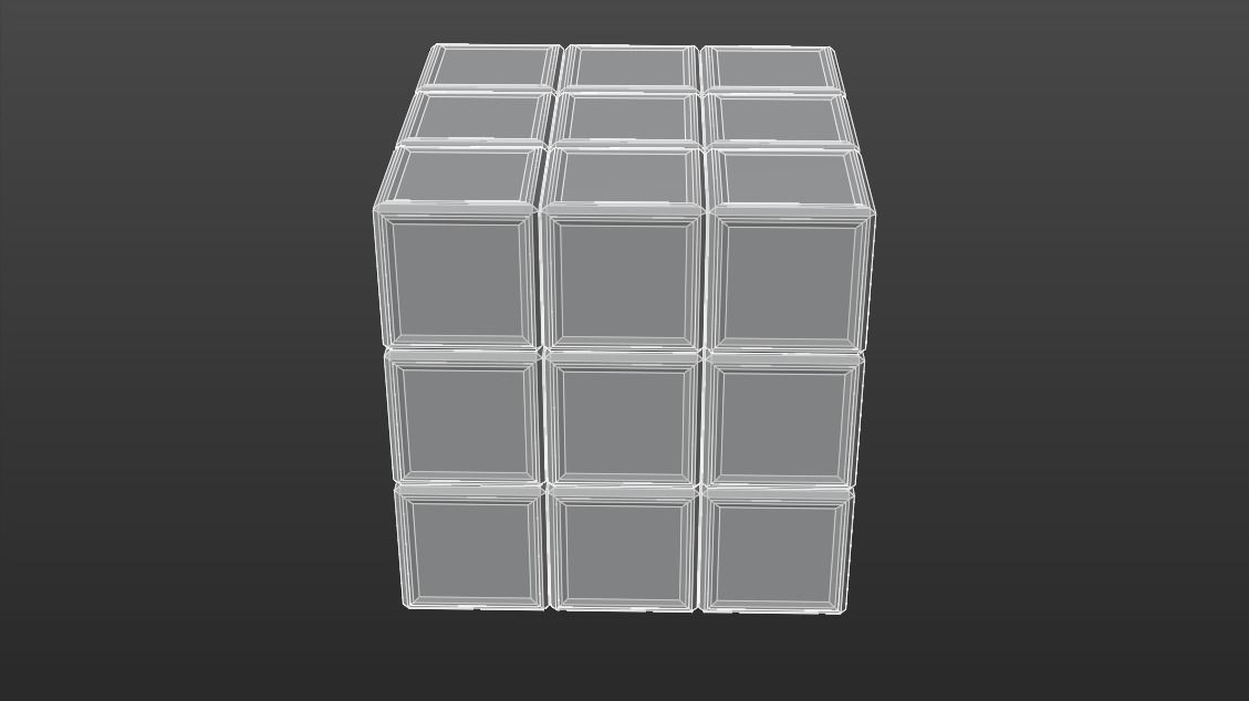 Rubiks Cube Rigged Free low-poly 3D model_4