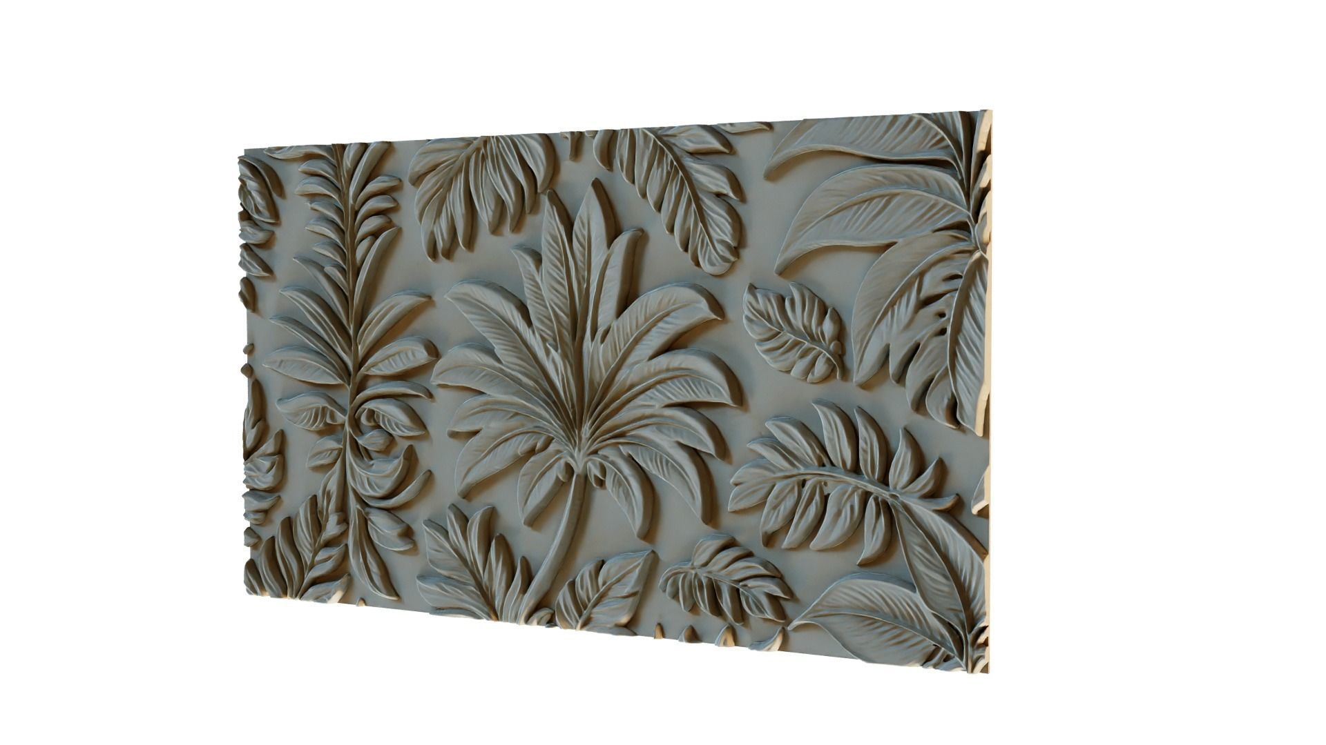 mural decor set wall panel 08 3D model_4