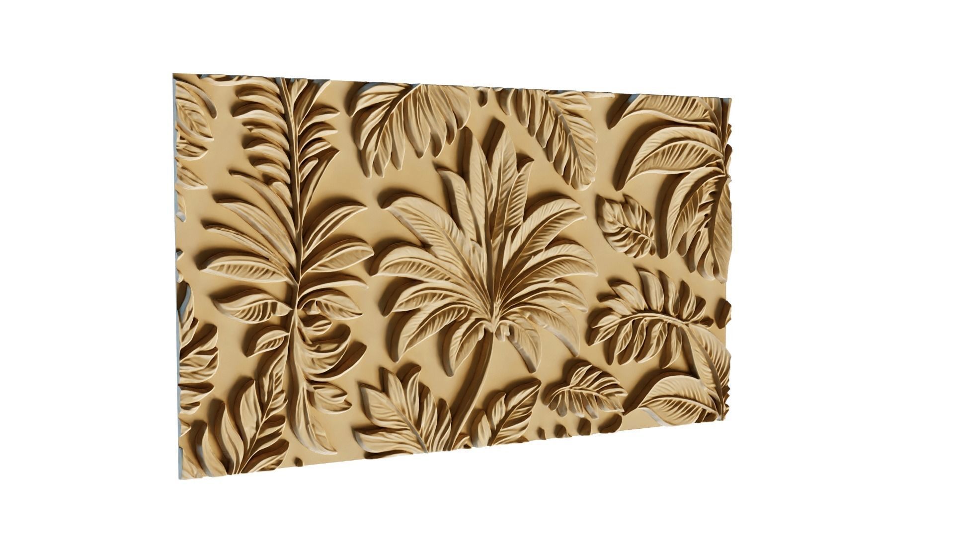 mural decor set wall panel 08 3D model_3