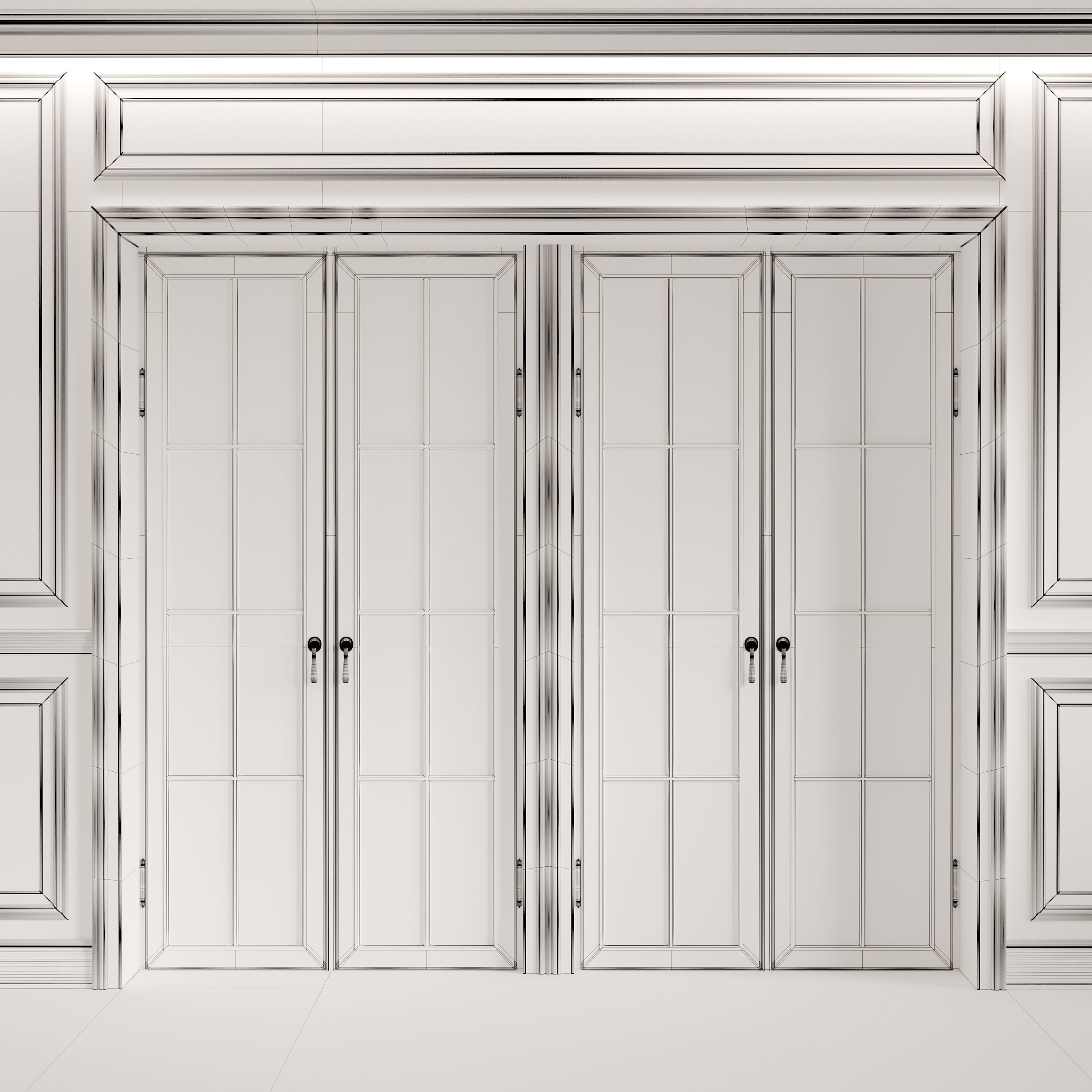 Classic door 5 3D model_5