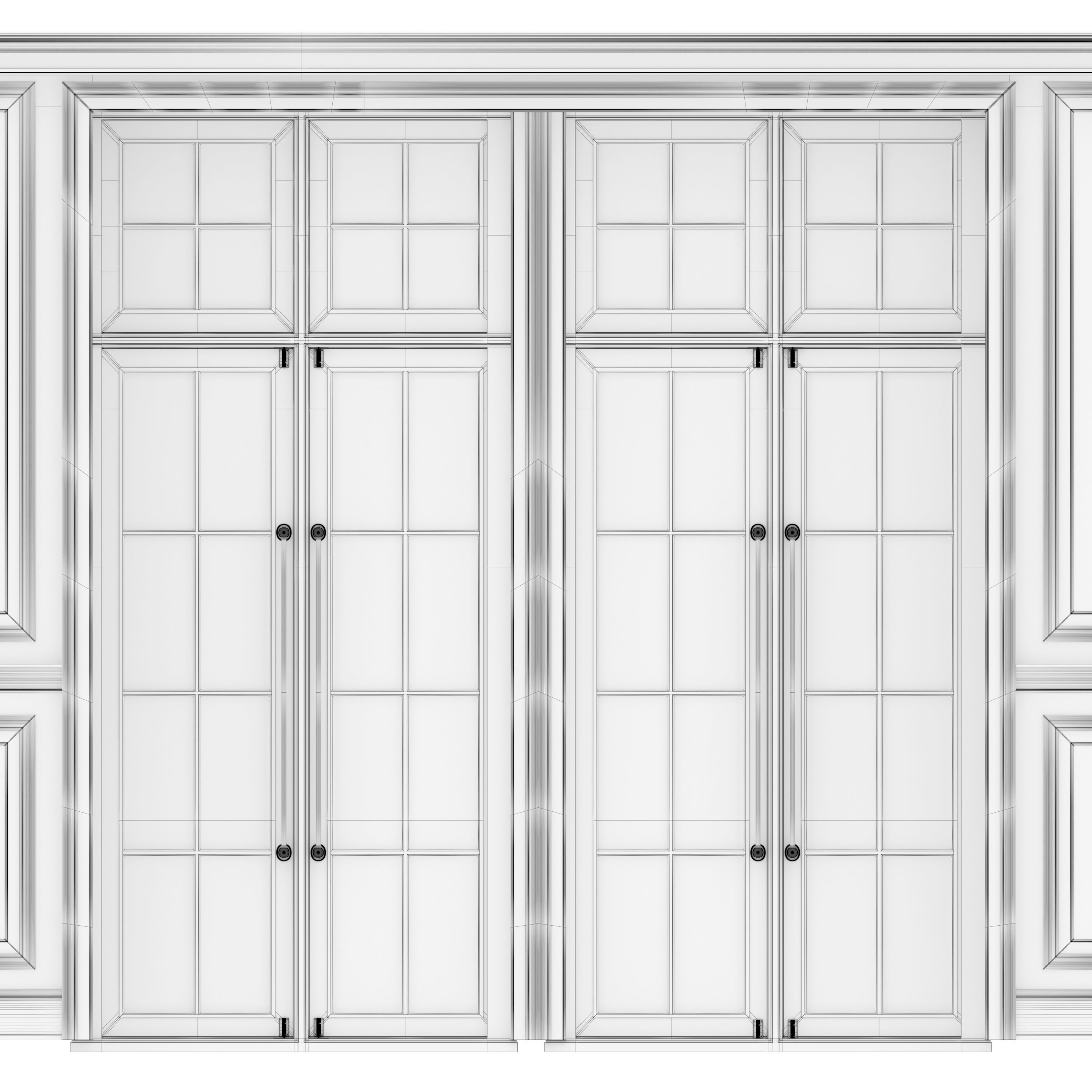 Classic door 6 3D model_5