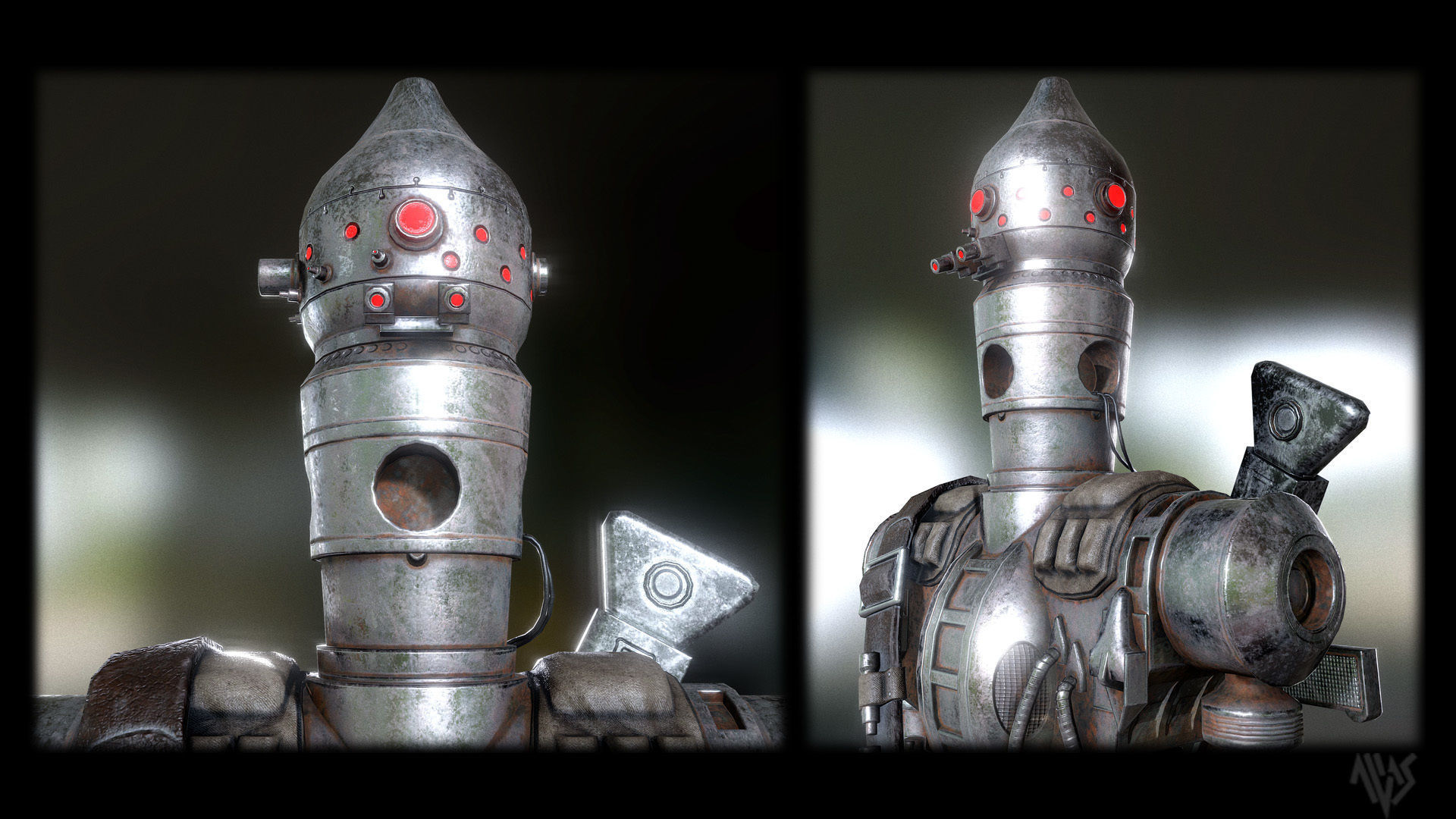 IG-88 Low-poly 3D model_3