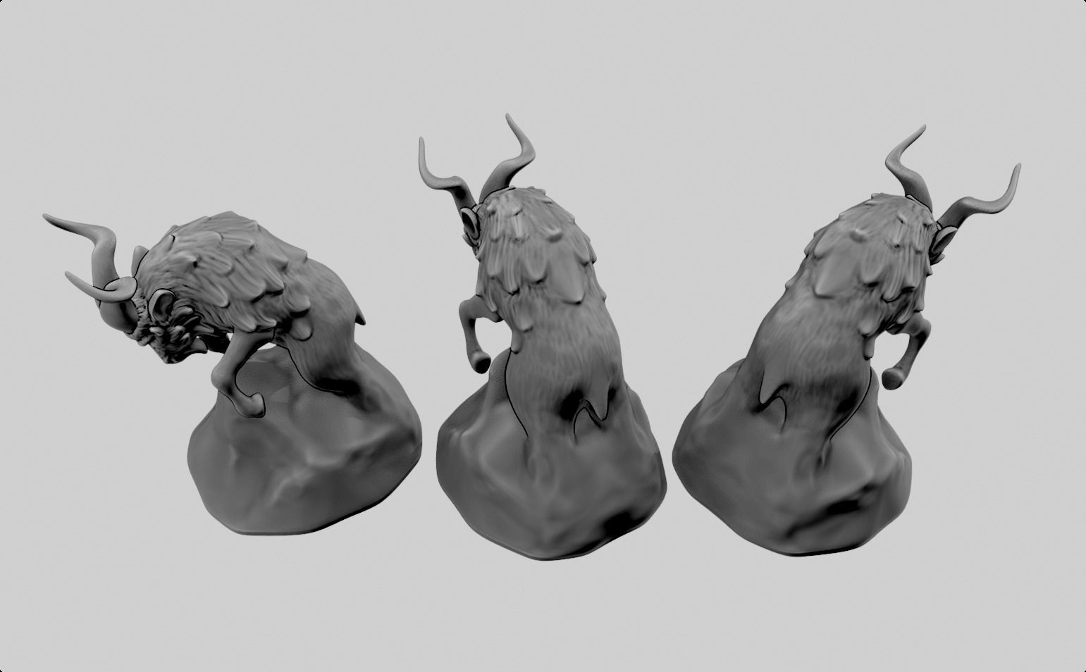 Aries miniature statue 3D print model 3D print model_3