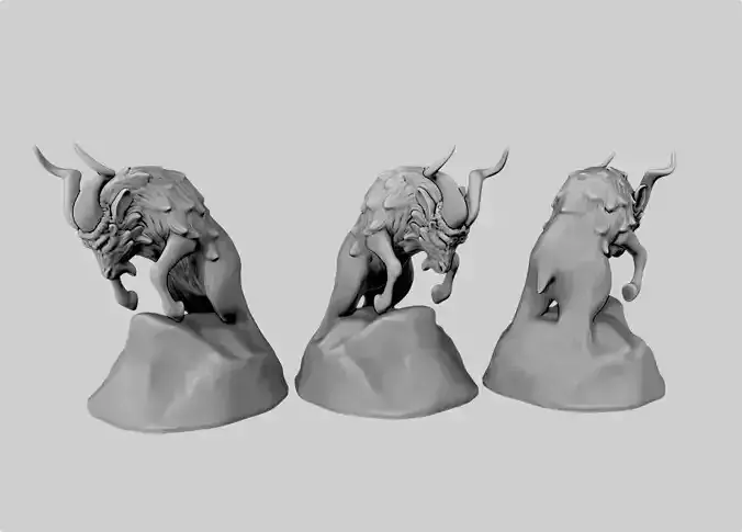Aries miniature statue 3D print model 3D print model