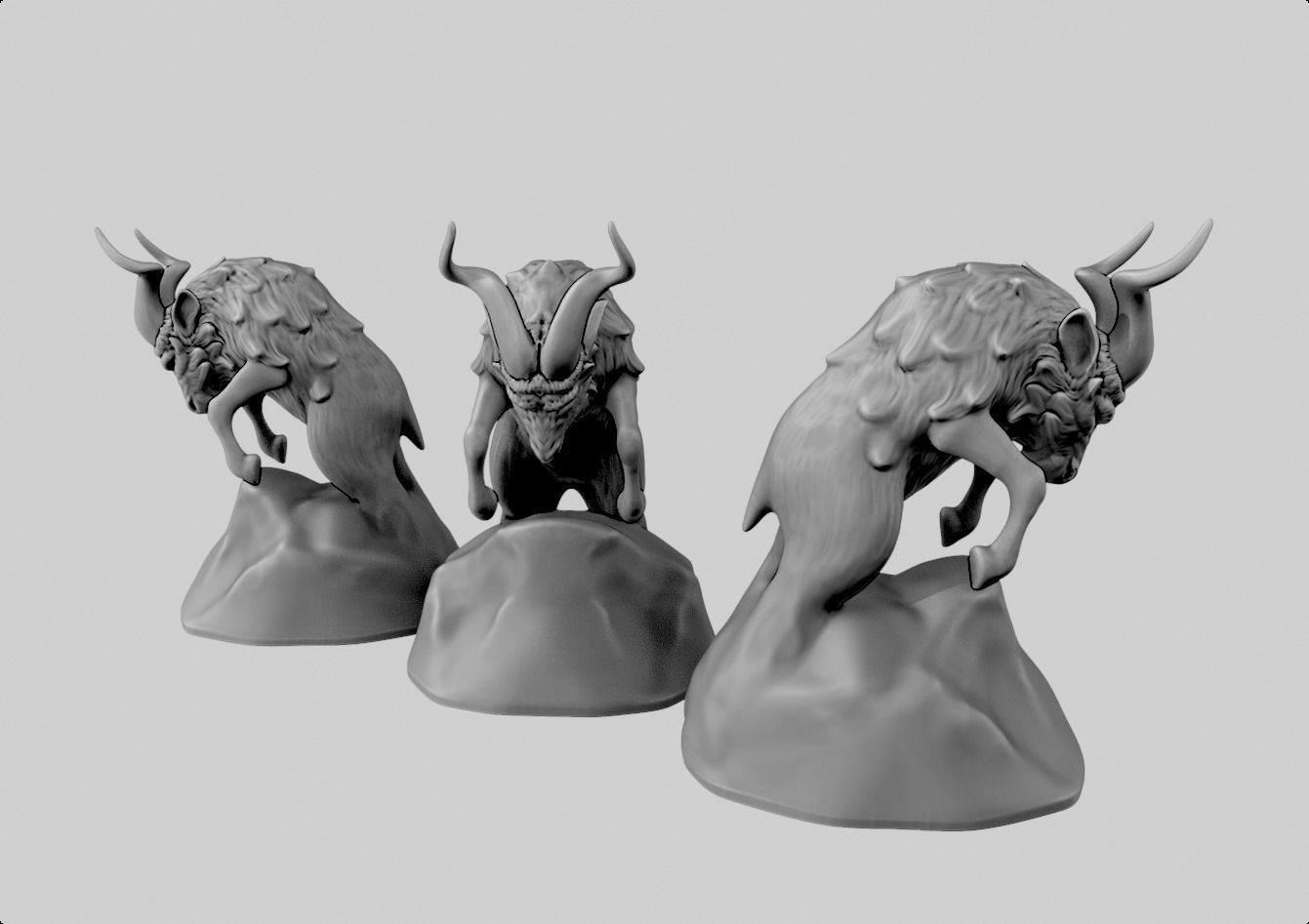 Aries miniature statue 3D print model 3D print model_1