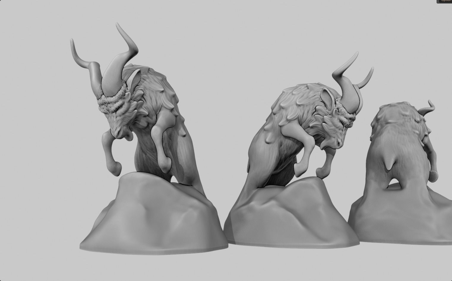 Aries miniature statue 3D print model 3D print model_5