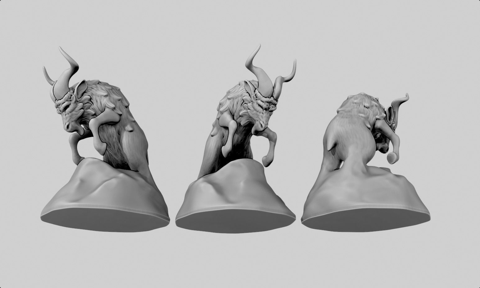 Aries miniature statue 3D print model 3D print model_4