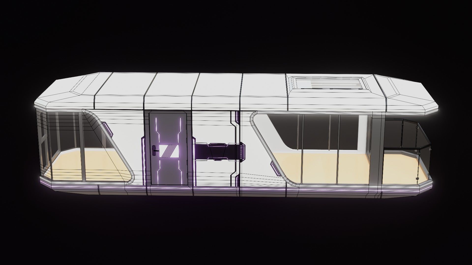 Capsule Home Low-poly 3D model_41