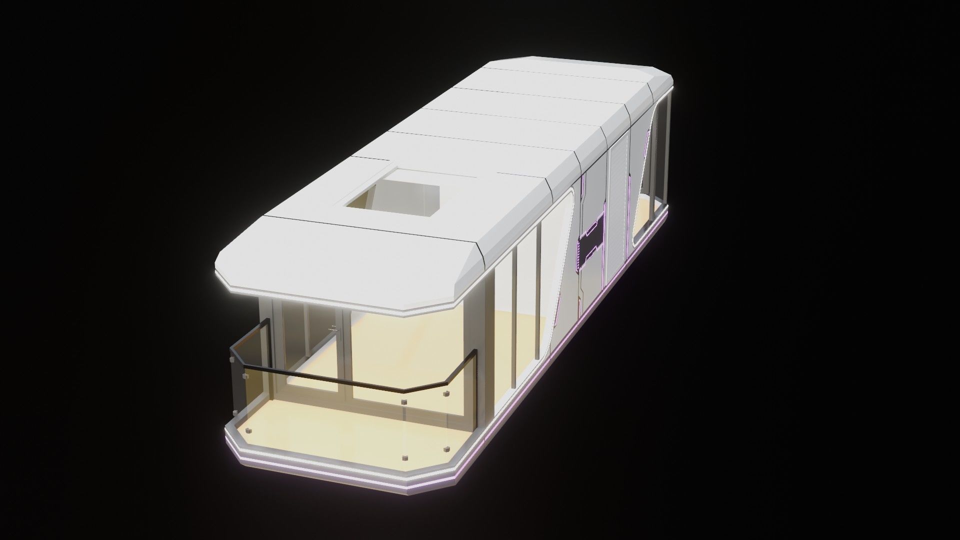 Capsule Home Low-poly 3D model_7