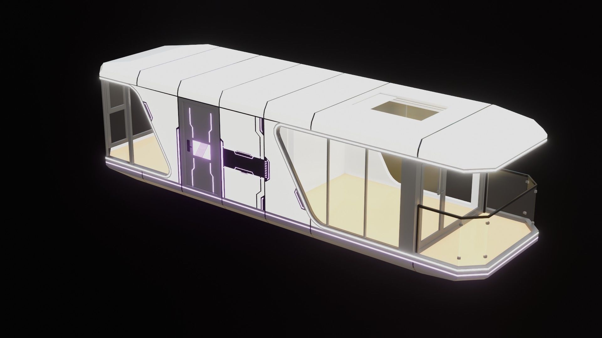 Capsule Home Low-poly 3D model_3