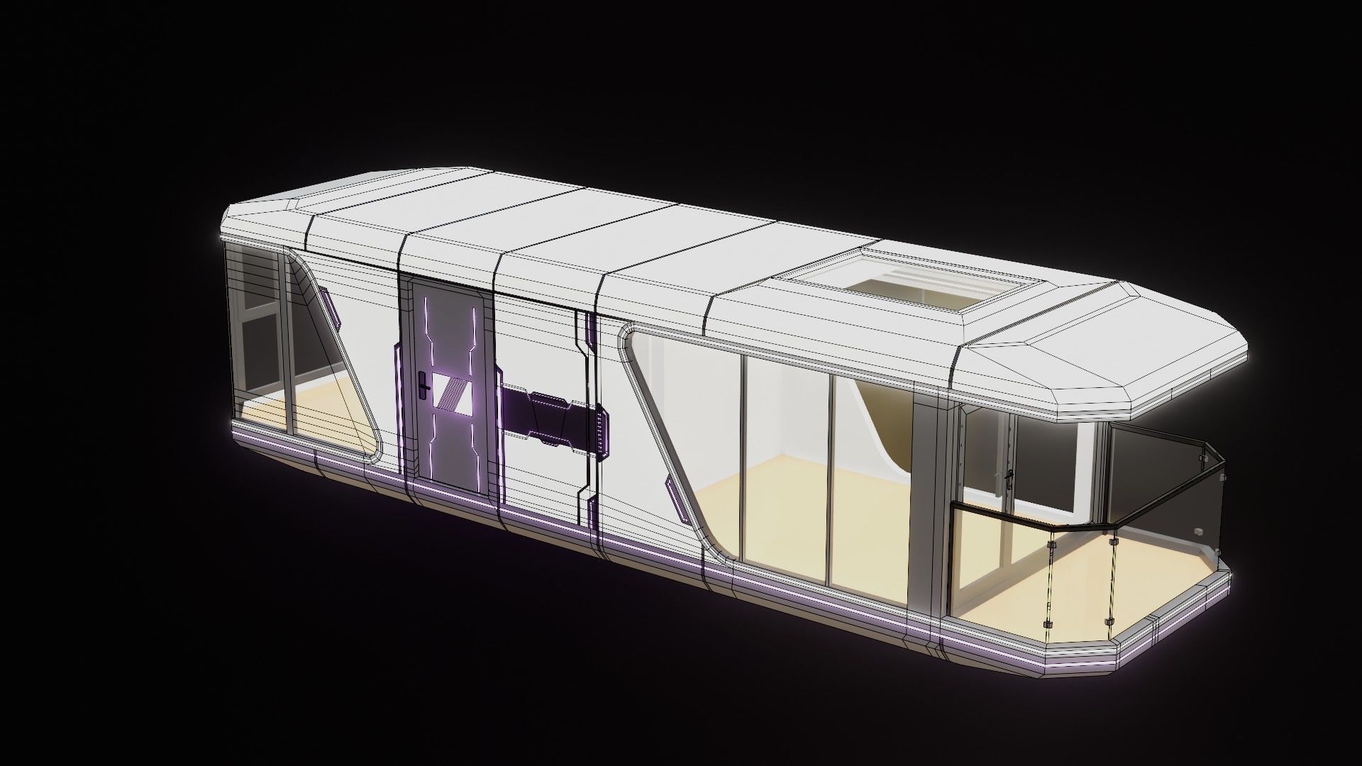 Capsule Home Low-poly 3D model_43