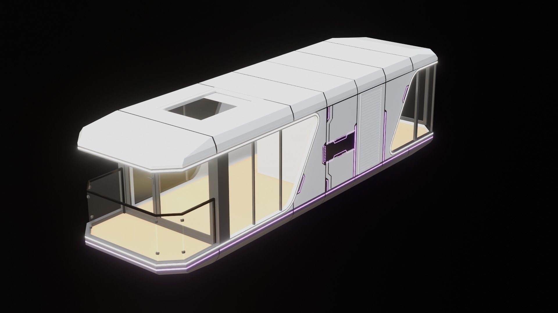 Capsule Home Low-poly 3D model_8