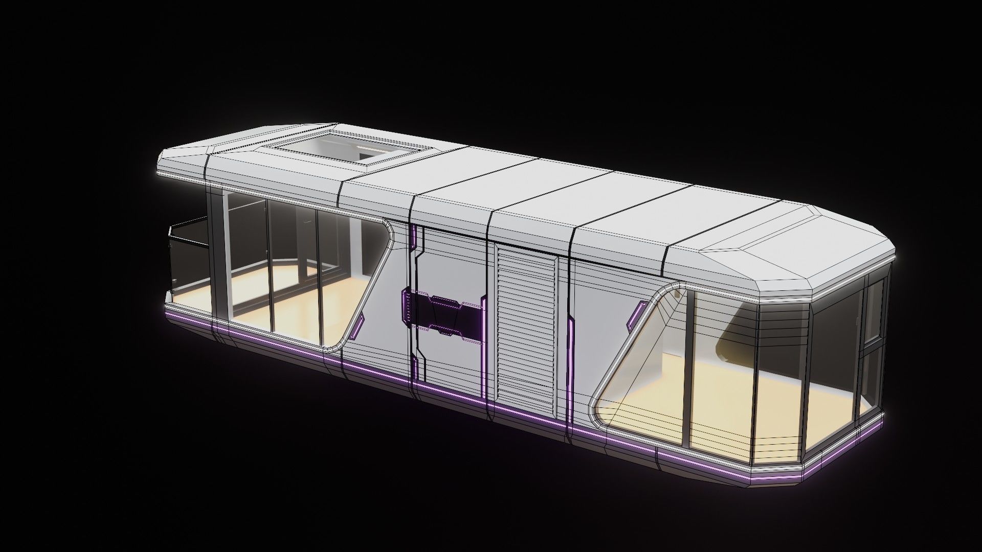 Capsule Home Low-poly 3D model_53