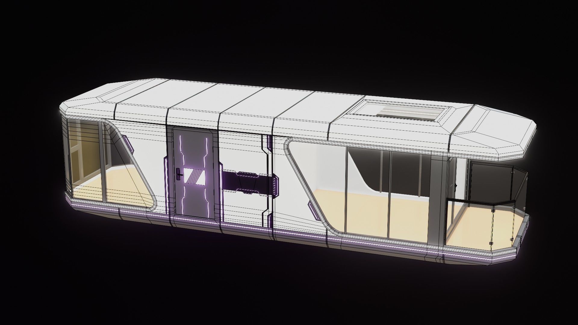 Capsule Home Low-poly 3D model_42