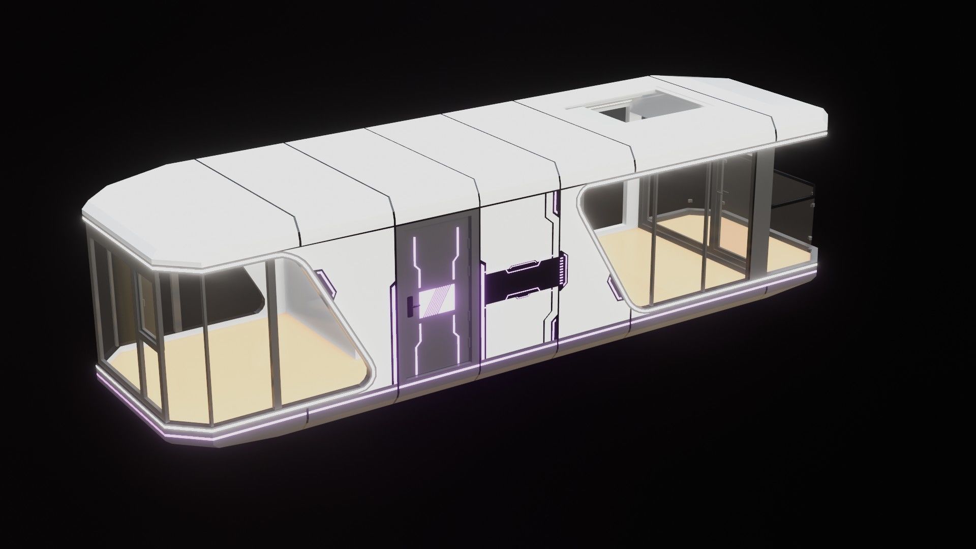 Capsule Home Low-poly 3D model_19