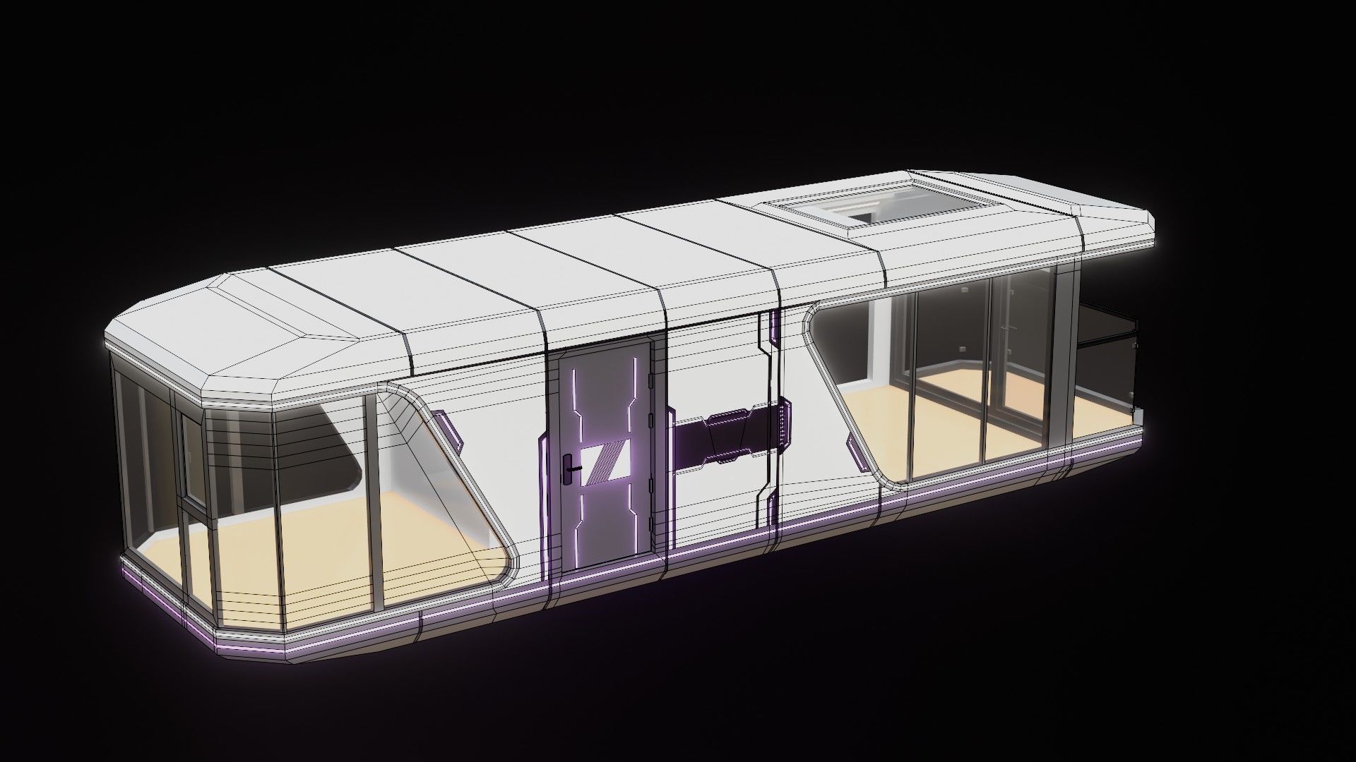 Capsule Home Low-poly 3D model_59