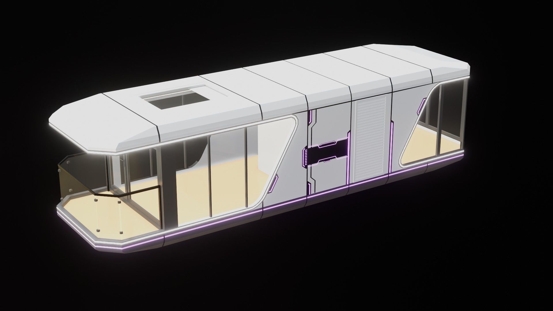 Capsule Home Low-poly 3D model_9