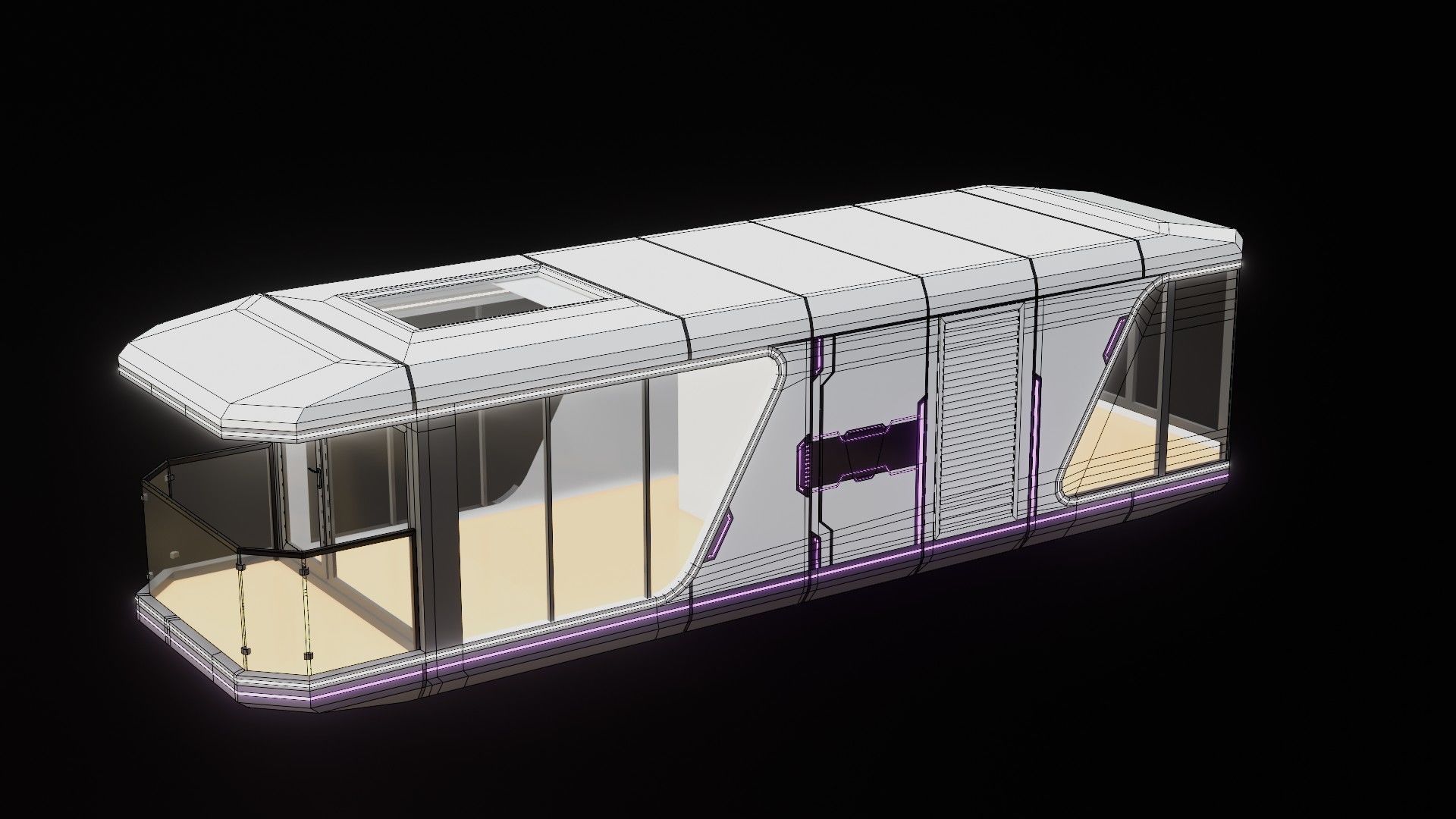 Capsule Home Low-poly 3D model_49