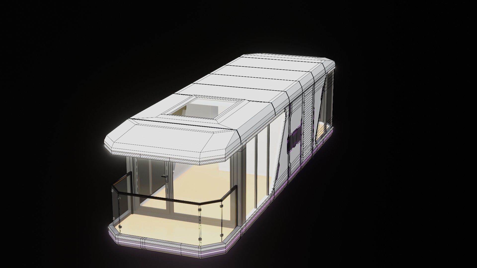 Capsule Home Low-poly 3D model_47