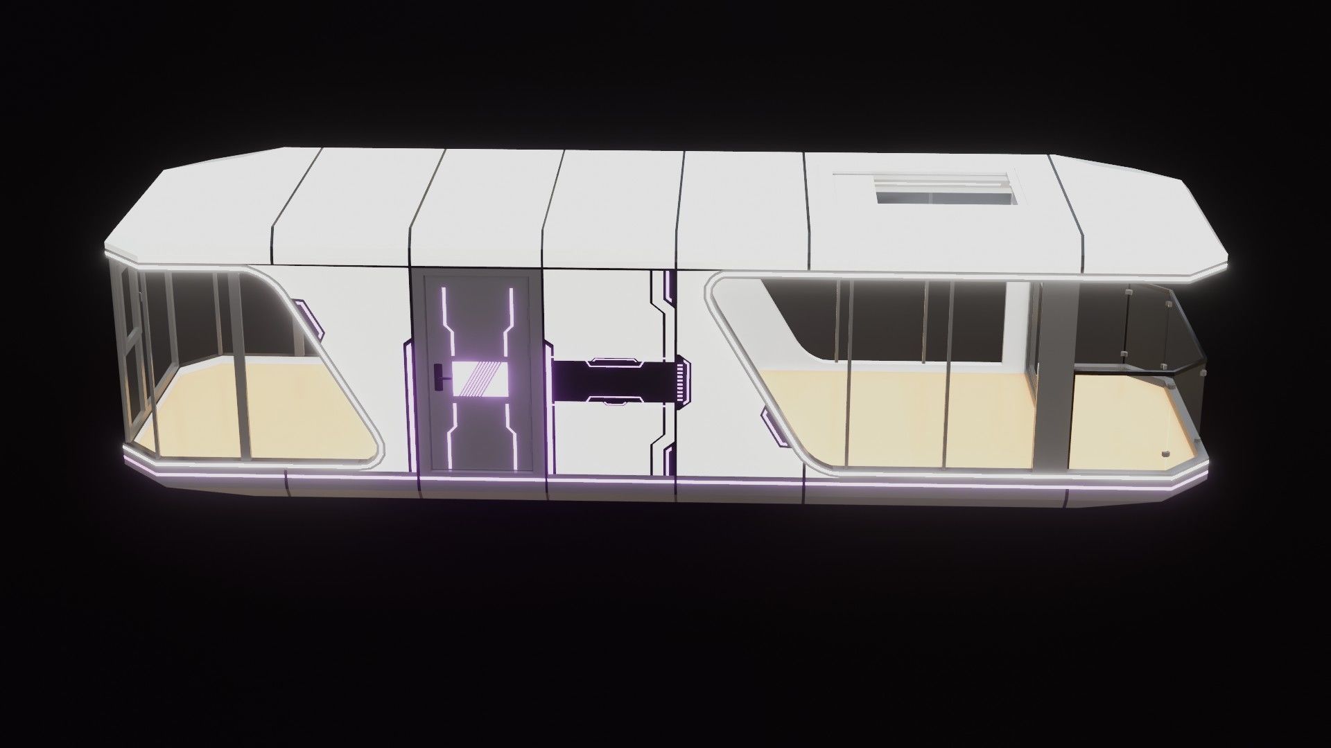 Capsule Home Low-poly 3D model_1