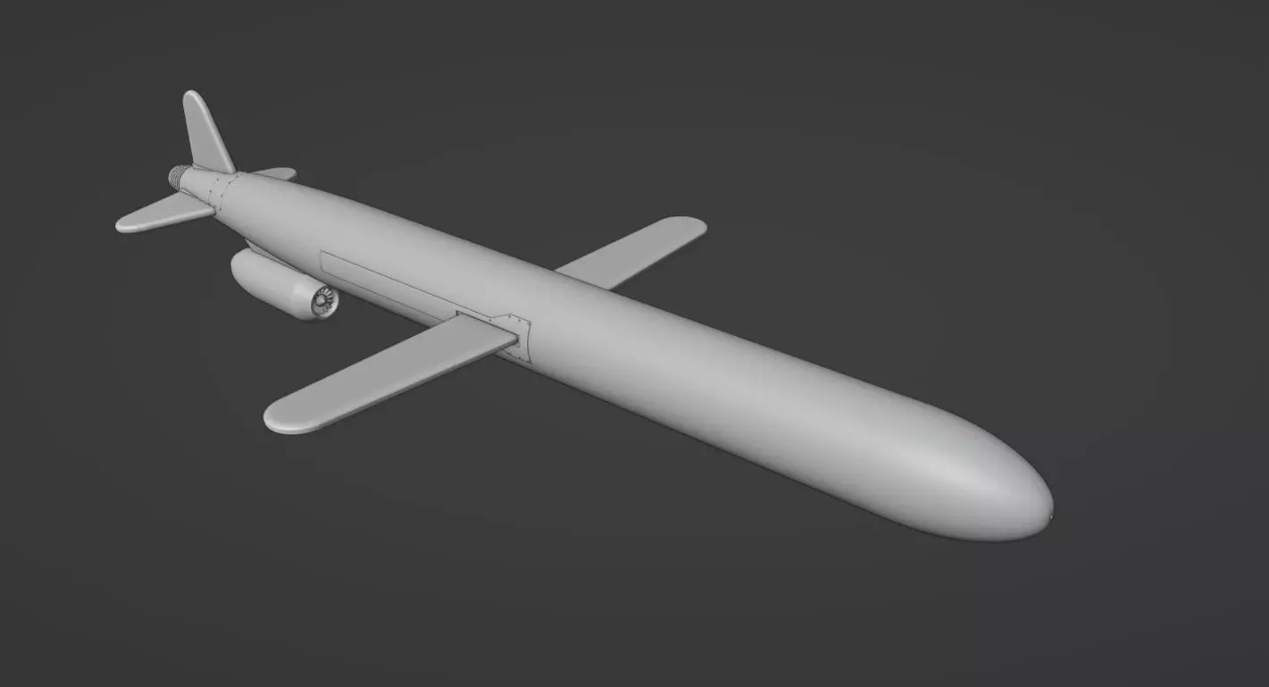 KH-55 Russian Cruise Missile 3D print model_0