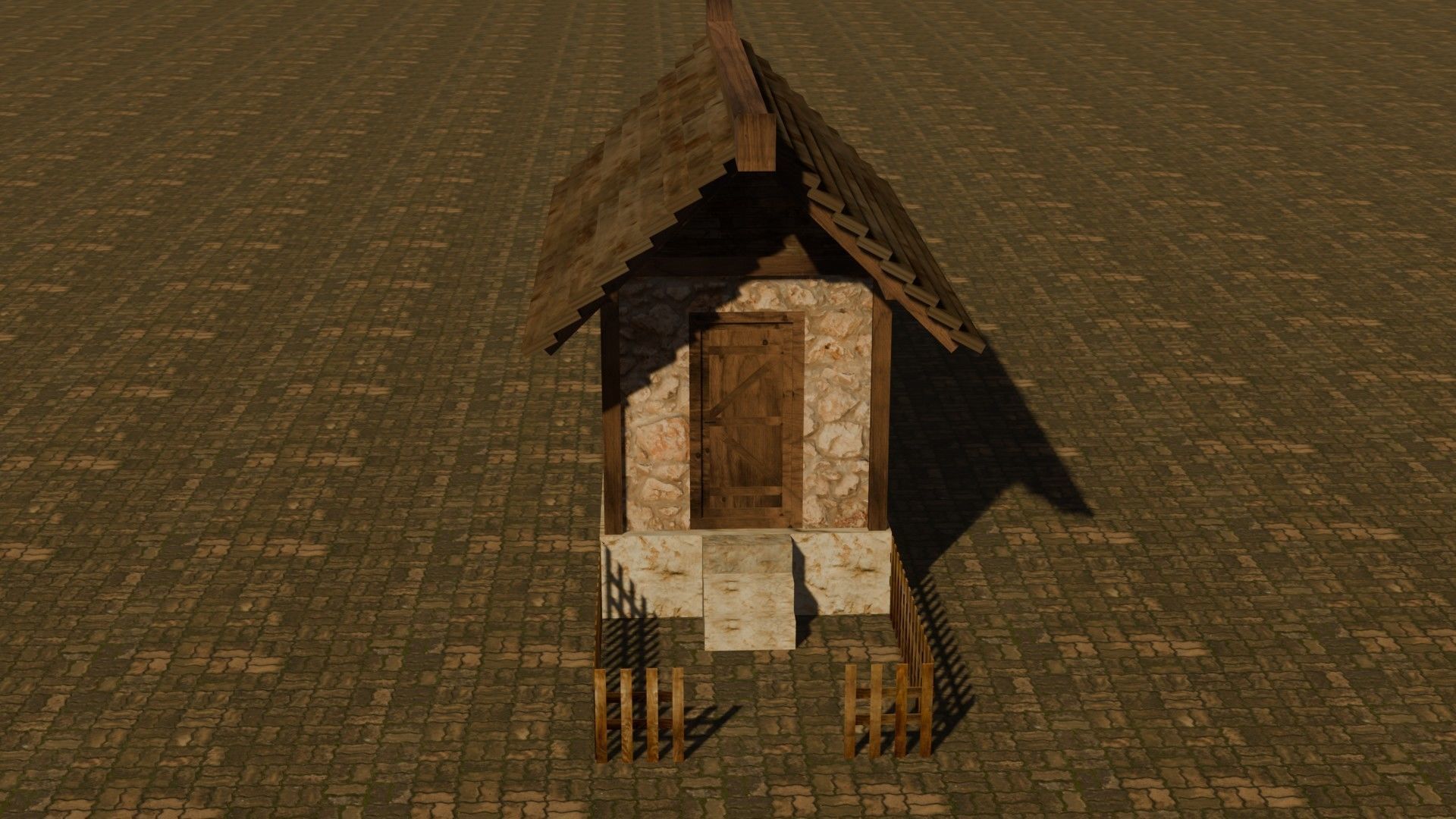 Medieval House 22 Free low-poly 3D model_1