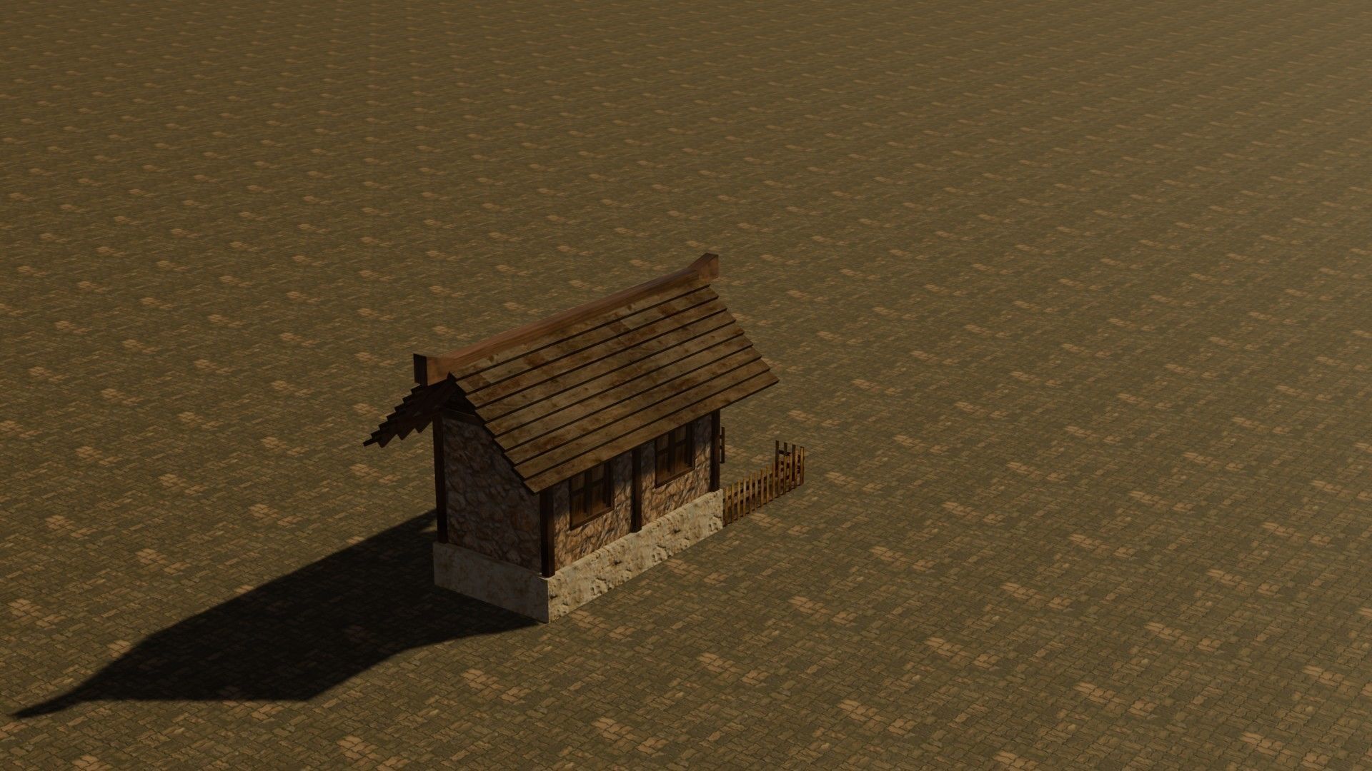 Medieval House 22 Free low-poly 3D model_7