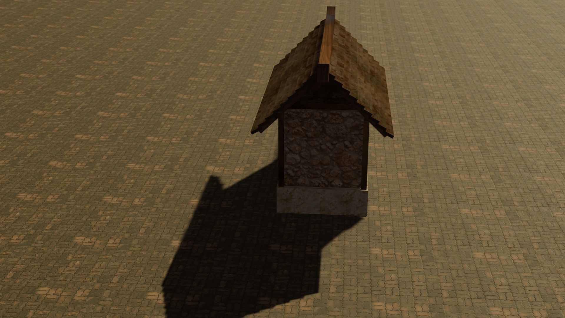 Medieval House 22 Free low-poly 3D model_15