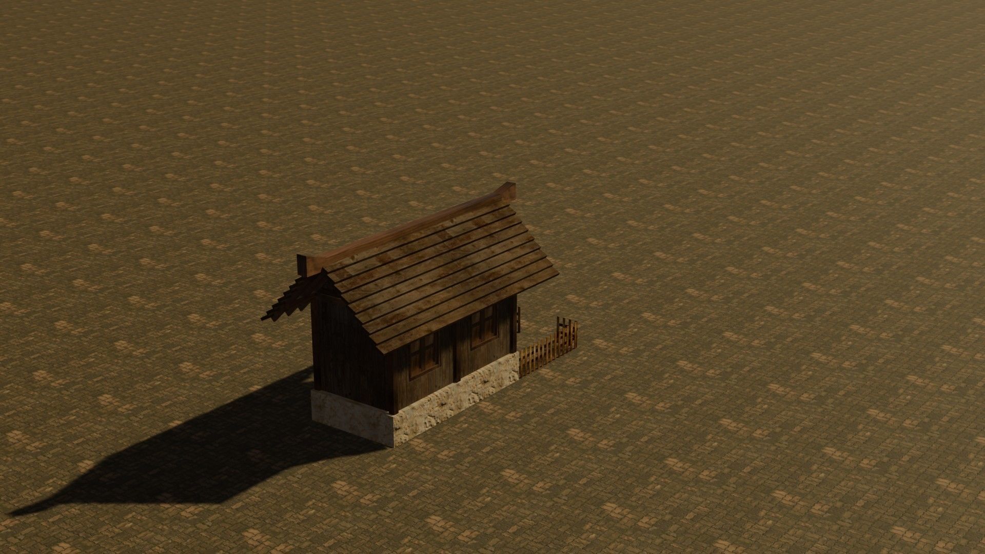 Medieval House 21 Free low-poly 3D model_7