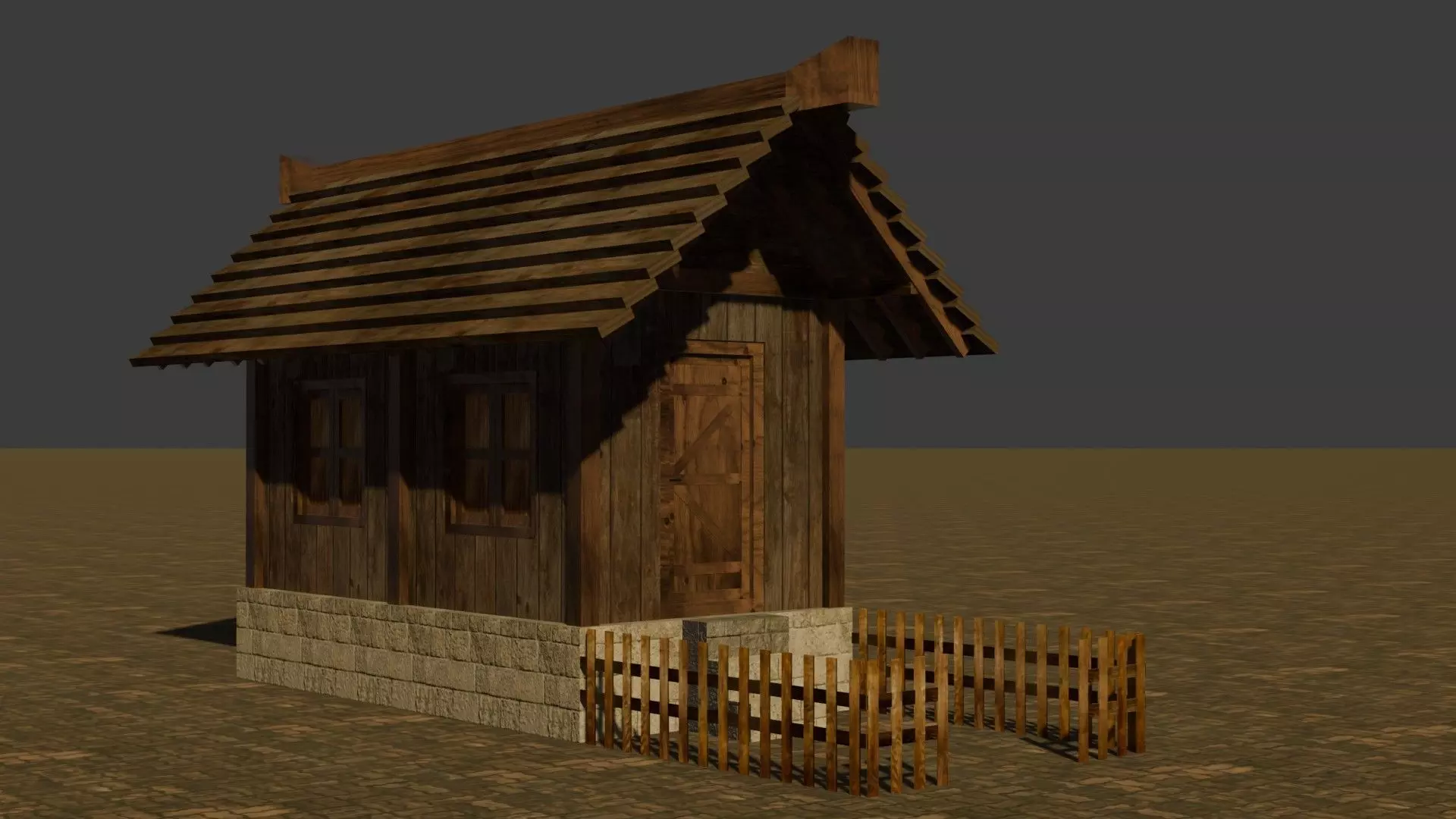 Medieval House 20 Free low-poly 3D model