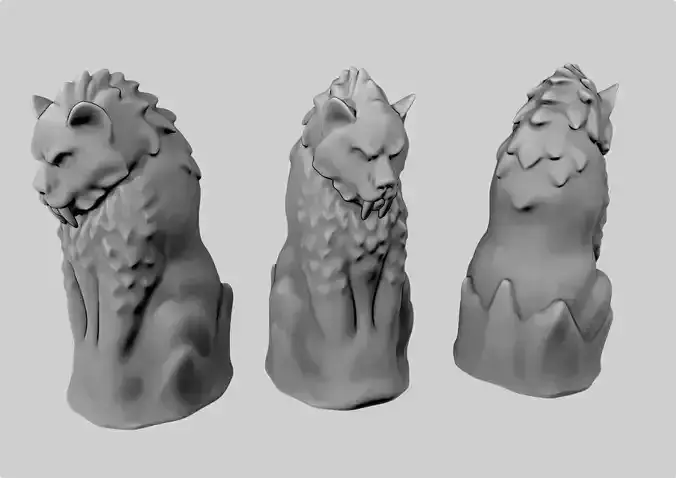 sabertooth Smilodon tiger miniature statue sculpture