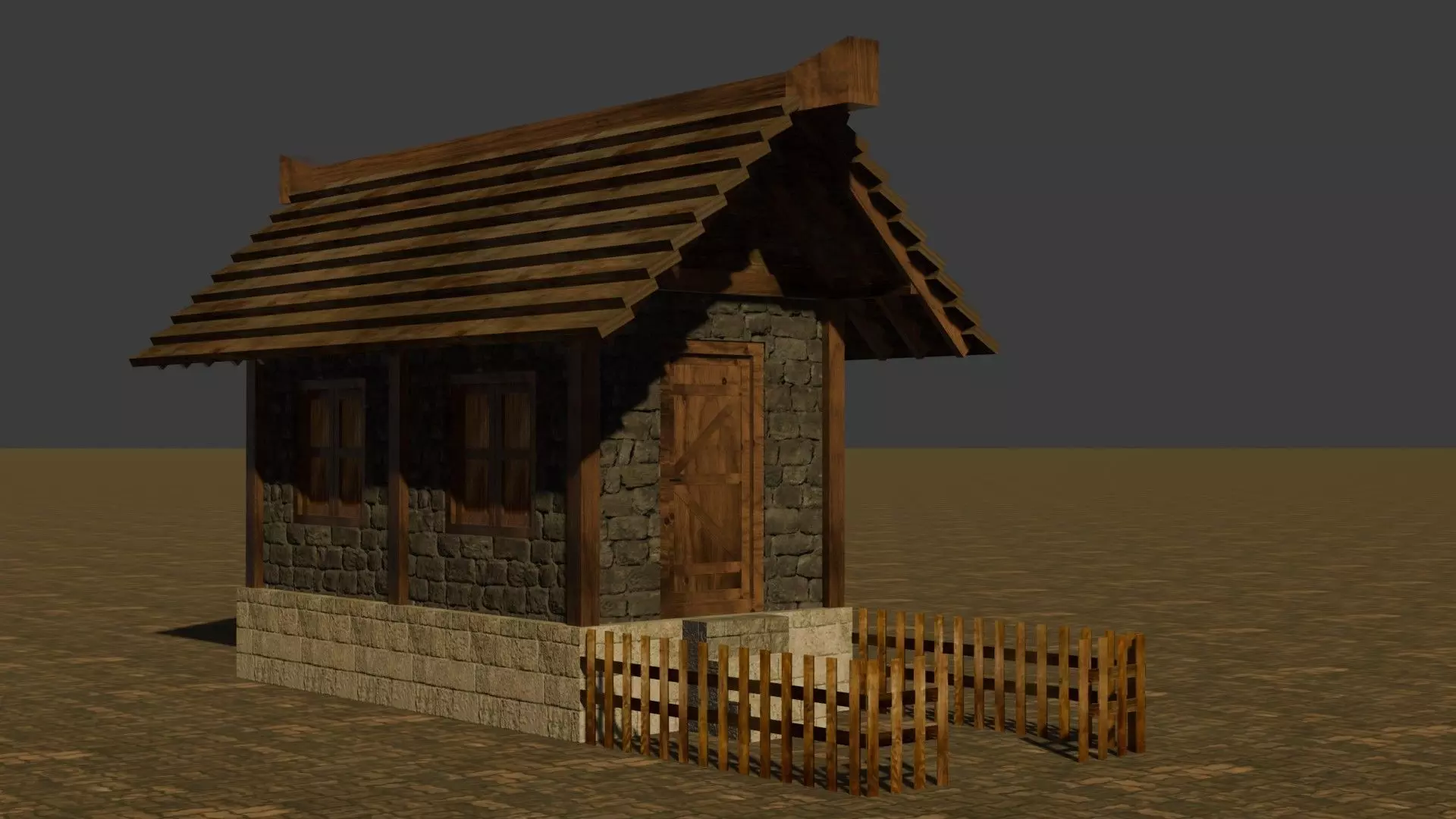 Medieval House 19 Free low-poly 3D model